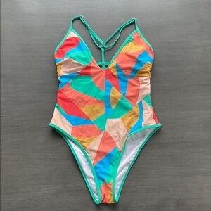 Cupshe Colorful Geometric One Piece Swimsuit
